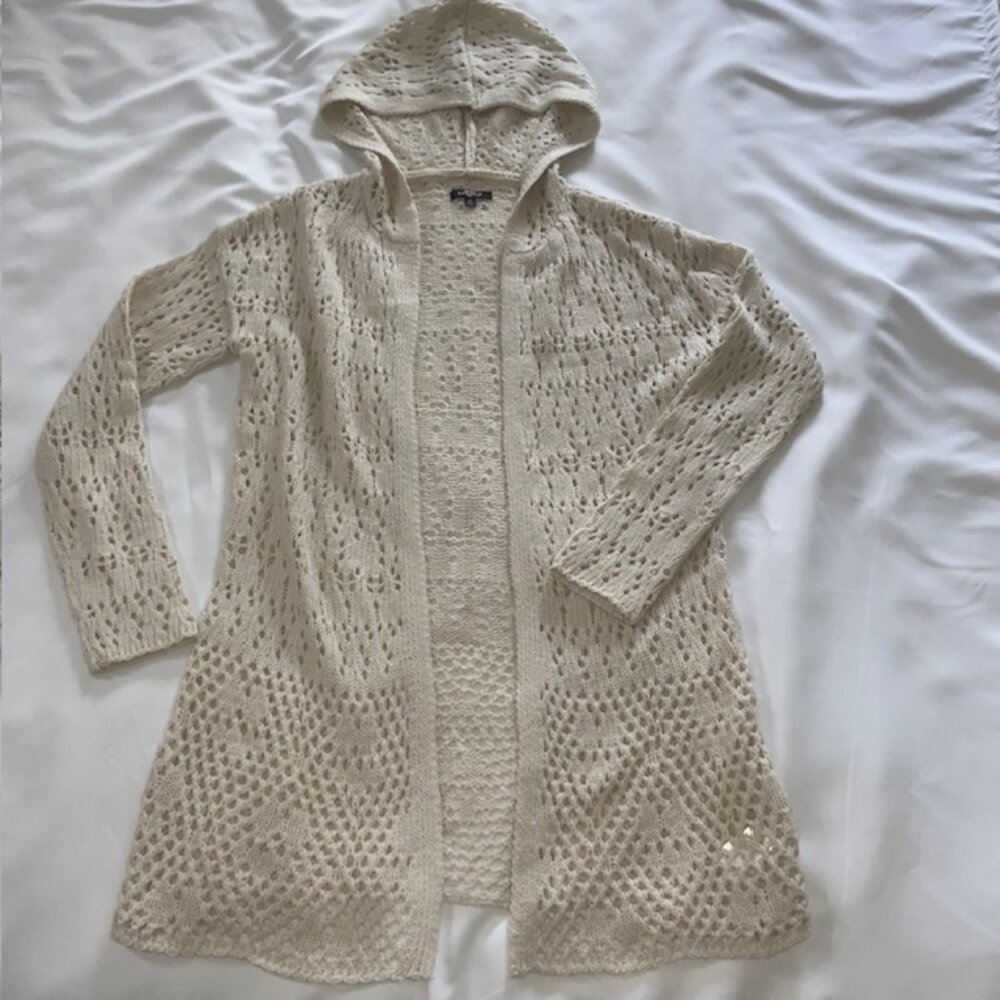 Cream crochet cardigan, Size M by Ransom